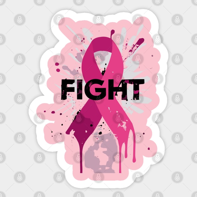 breast cancer Sticker by vaporgraphic